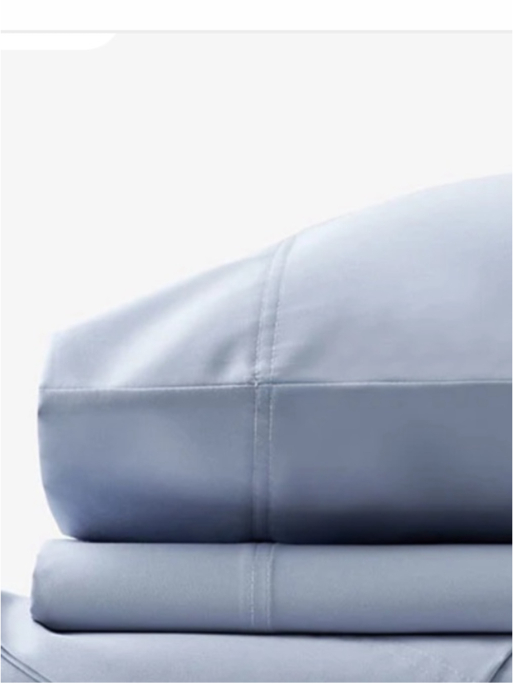 The Company Store Legends Supima Sateen Pillowcase Set King Blue/Silver NWOT
